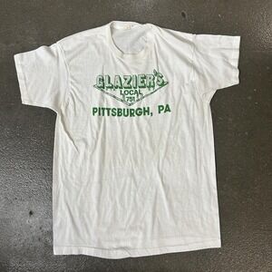 Vintage Glaziers Local 751 Shirt Mens Large Pittsburgh PA Union 80s Screen Stars